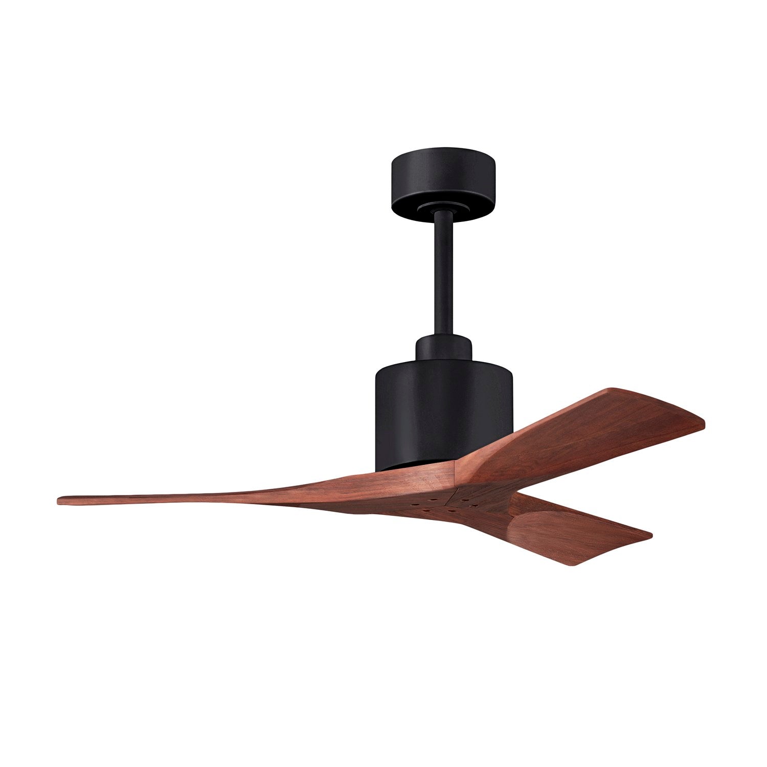 42in Ceiling Fan In Matte Black - Walnut Blades by Matthews Fan Company