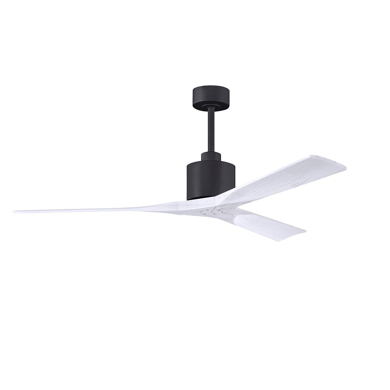 60in Ceiling Fan In Matte Black And Matte White Blades by Matthews Fan Company