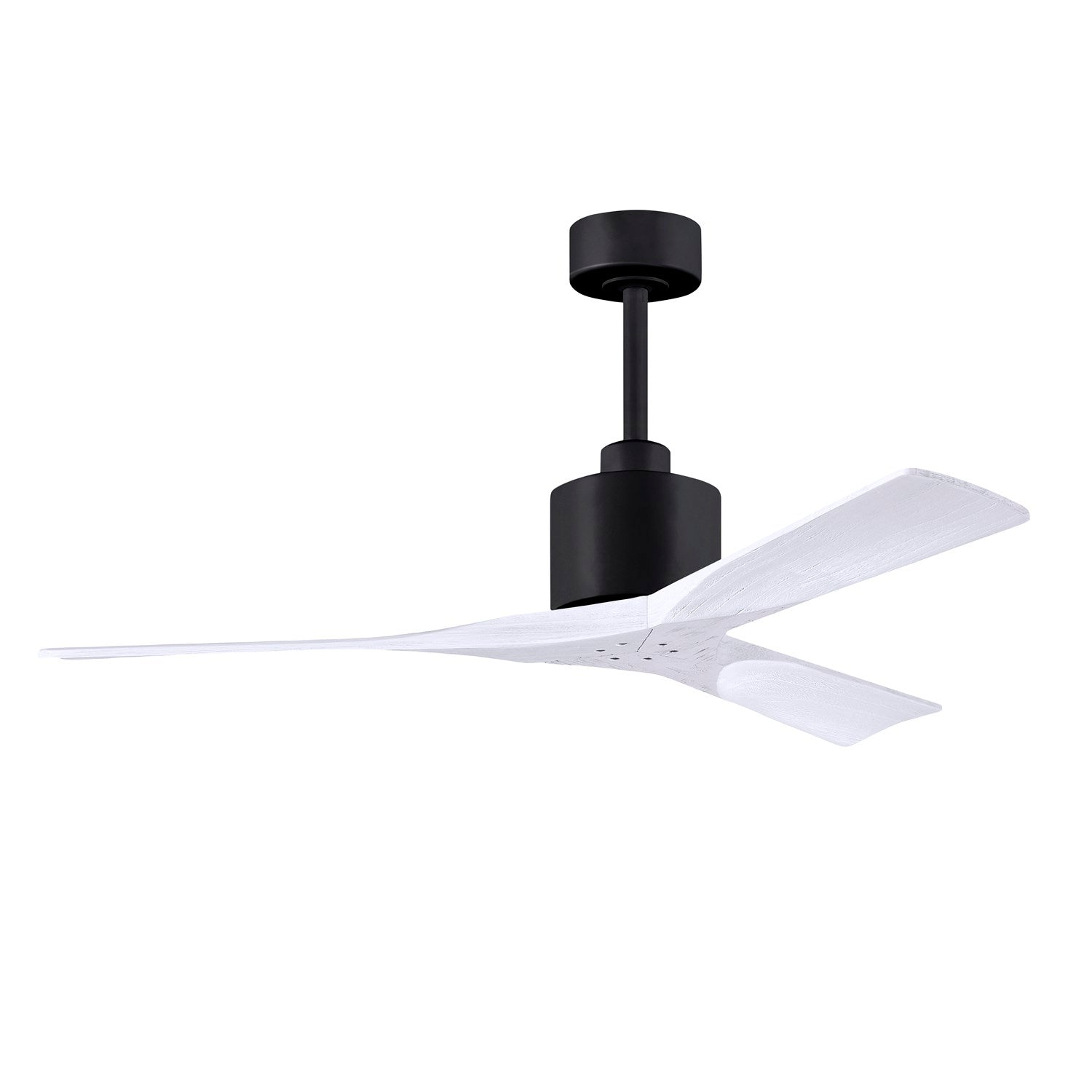 52in Ceiling Fan In Matte Black And Matte White Blades by Matthews Fan Company