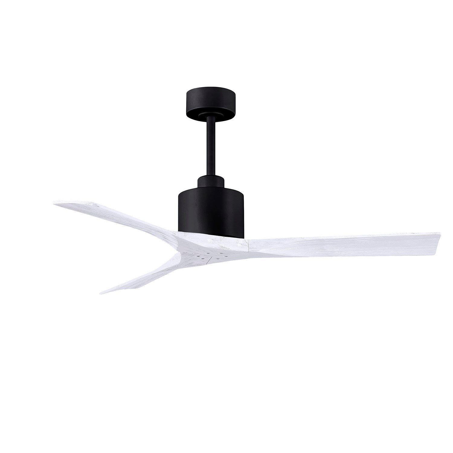 52in Ceiling Fan In Matte Black And Matte White Blades