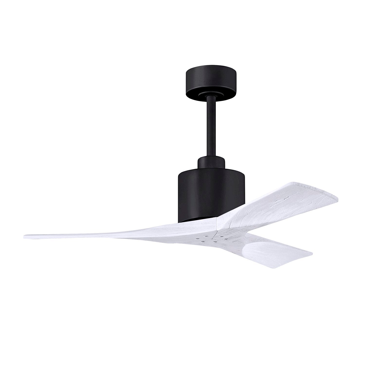 42in Ceiling Fan In Matte Black And Matte White Blades by Matthews Fan Company