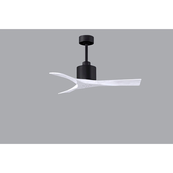42in Ceiling Fan In Matte Black And Matte White Blades