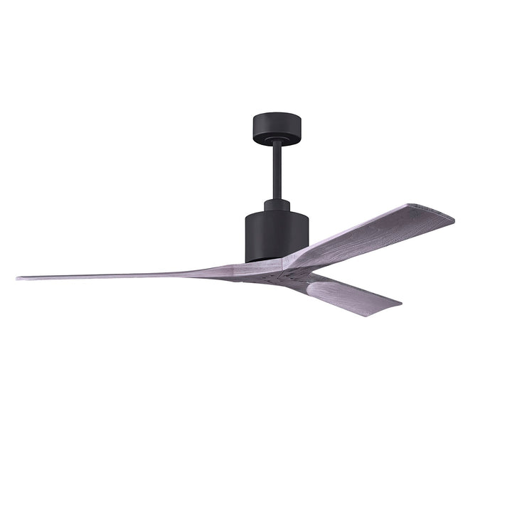 60in Ceiling Fan In Matte Black - Barnwood Tone Blades by Matthews Fan Company