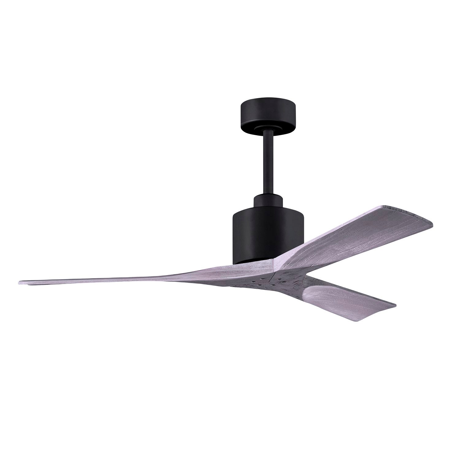 52in Ceiling Fan In Matte Black - Barnwood Tone Blades by Matthews Fan Company