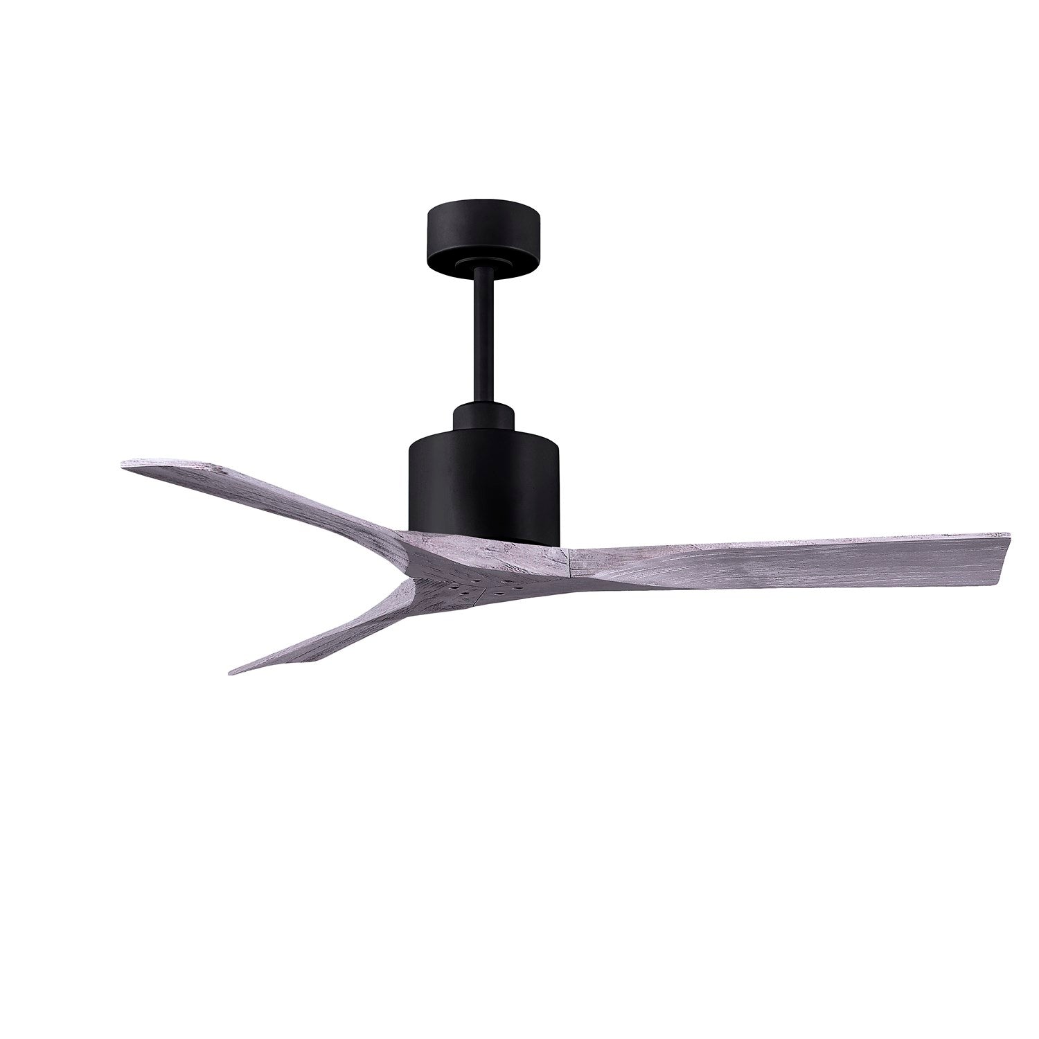 52in Ceiling Fan In Matte Black - Barnwood Tone Blades
