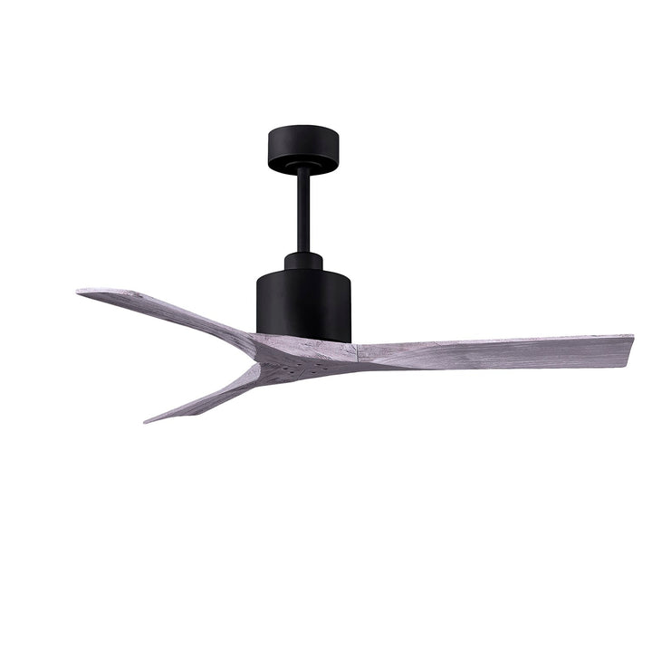 52in Ceiling Fan In Matte Black - Barnwood Tone Blades