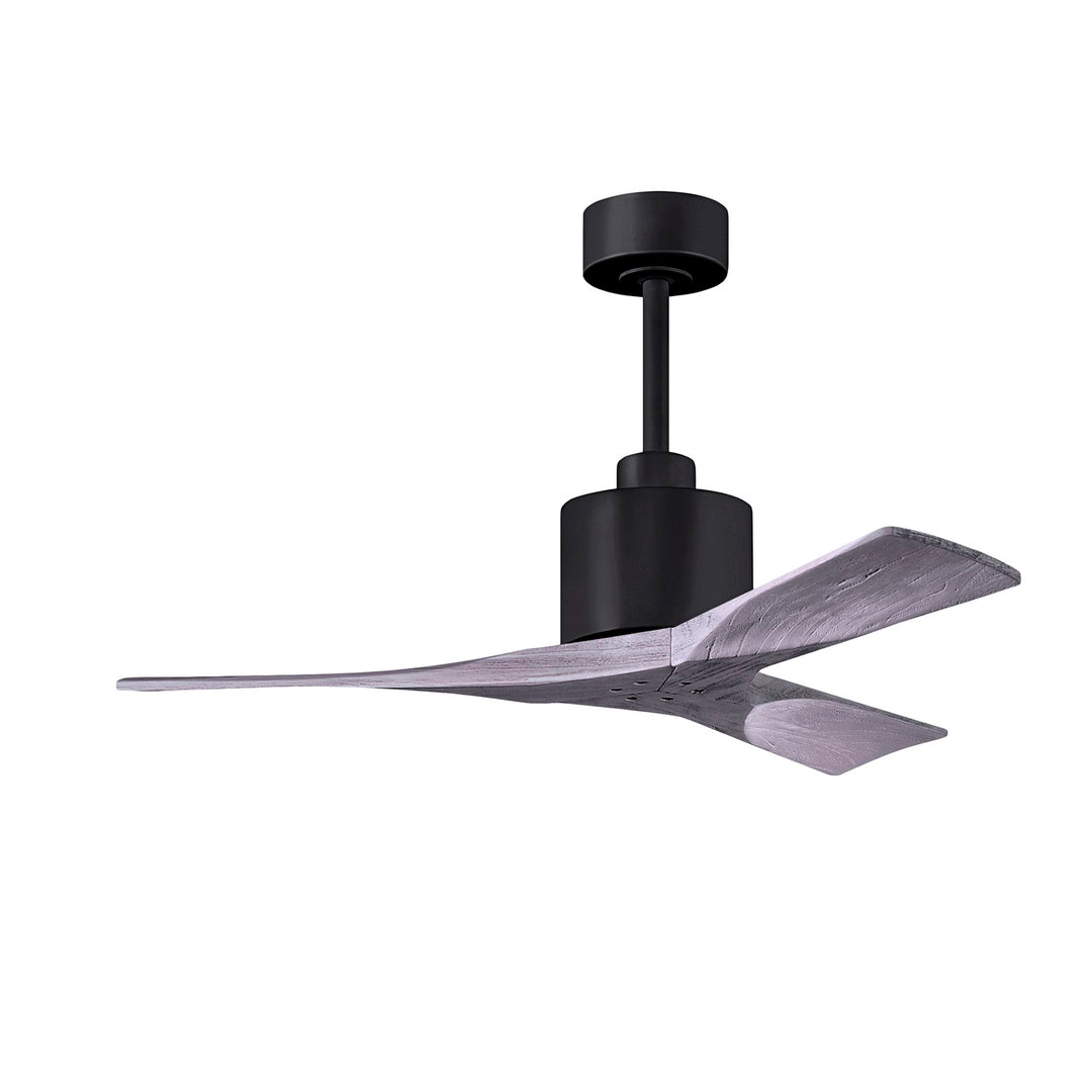 42in Ceiling Fan In Matte Black - Barnwood Tone Blades by Matthews Fan Company