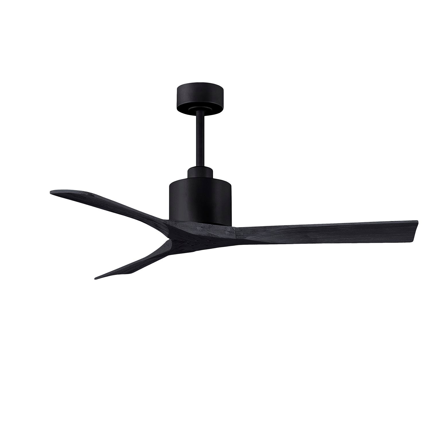 52in Ceiling Fan In Matte Black And Matte Black Blades