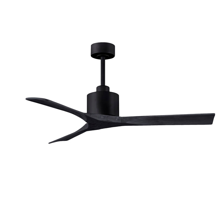 52in Ceiling Fan In Matte Black And Matte Black Blades