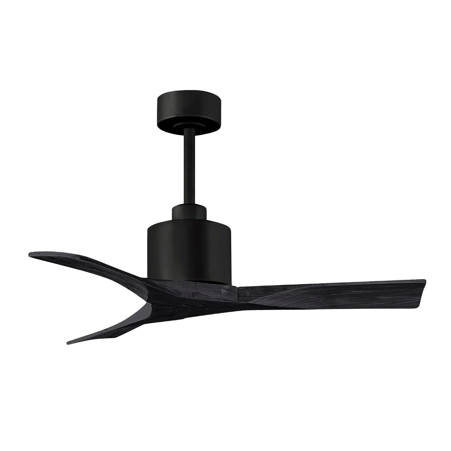 42in Ceiling Fan In Matte Black And Matte Black Blades