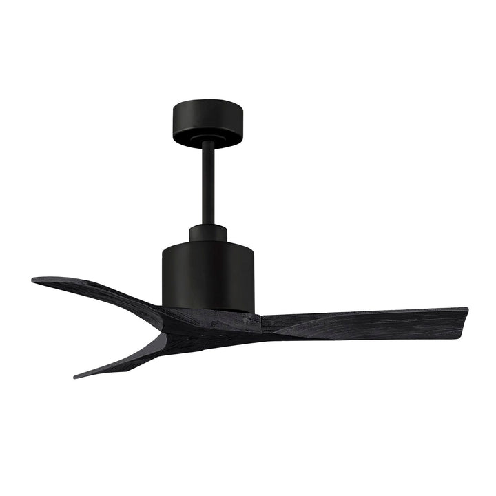 42in Ceiling Fan In Matte Black And Matte Black Blades