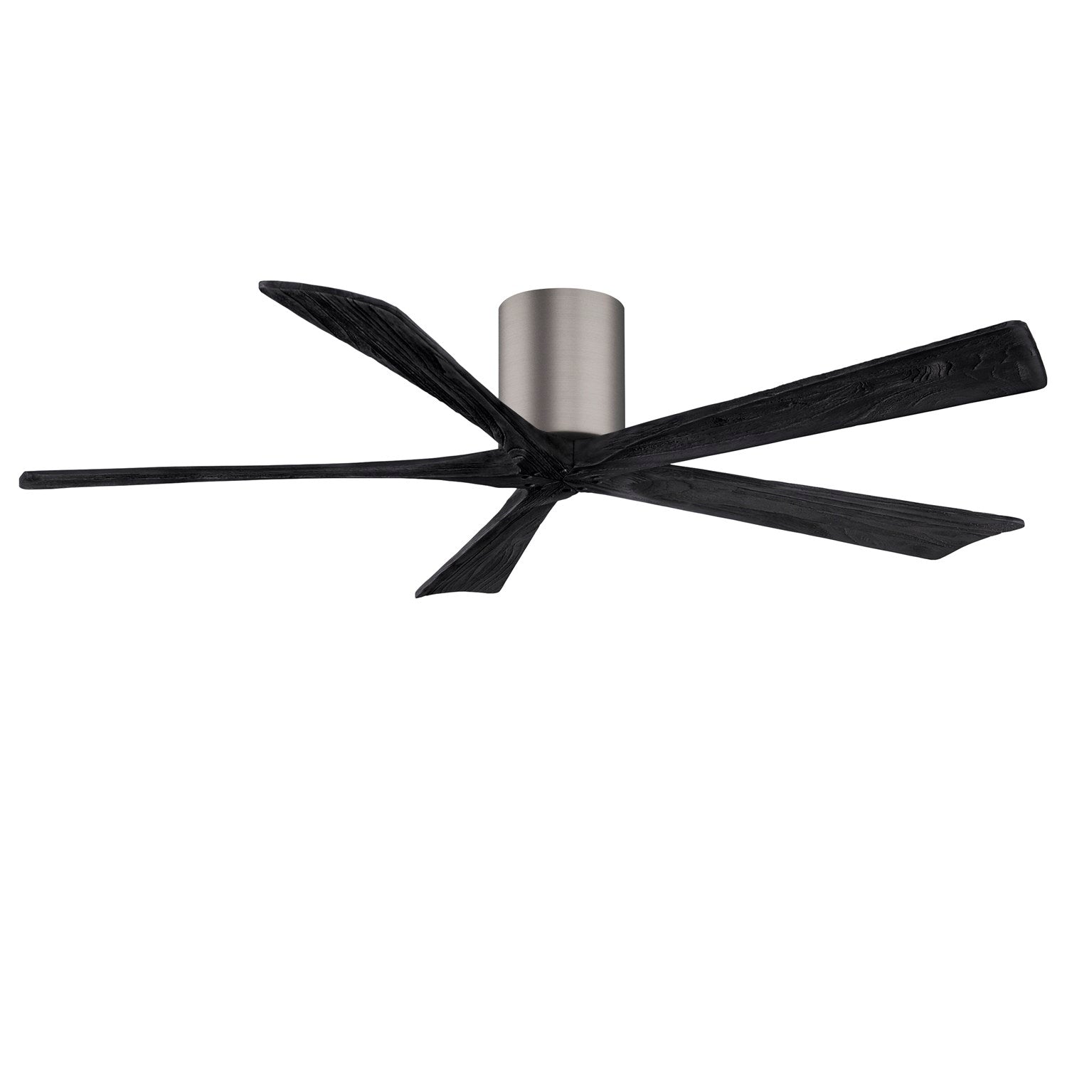 H Flush Mounted 60" Ceiling Fan In Brushed Bronze And Matte Black Blades by Matthews Fan Company