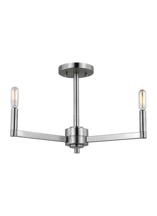Three Light Semi-Flush Mount