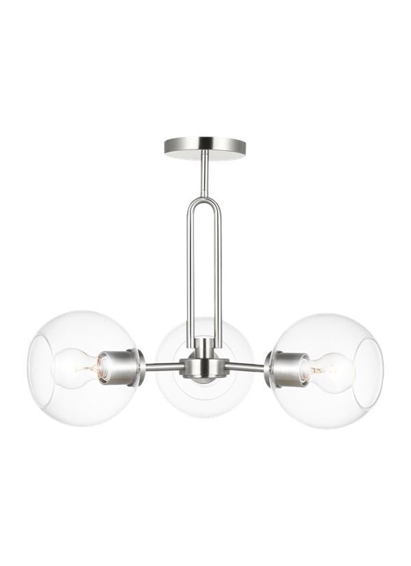 Three Light Semi-Flush Convertible Pendant by VC Studio Collection