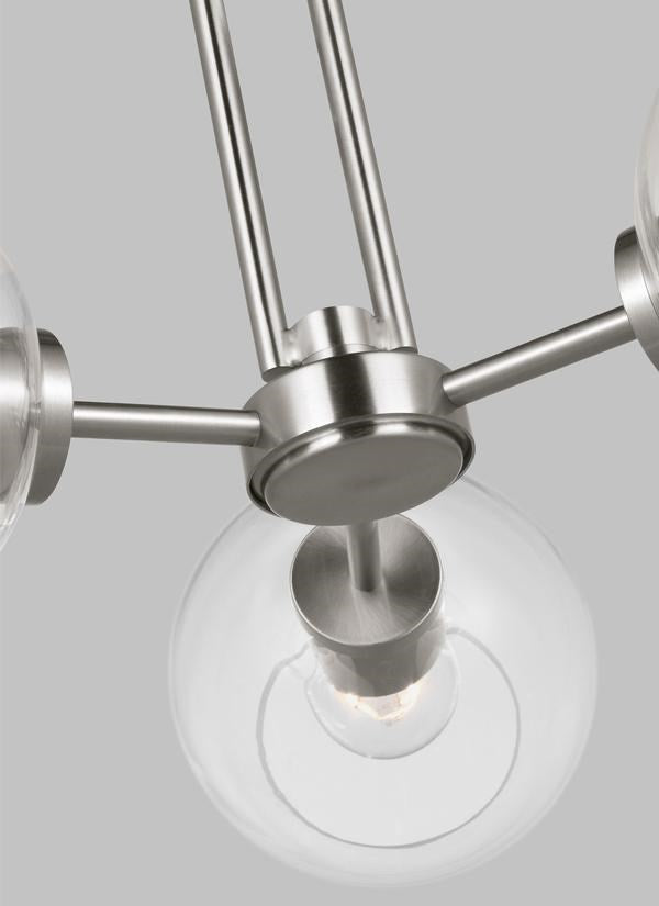Three Light Semi-Flush Convertible Pendant
