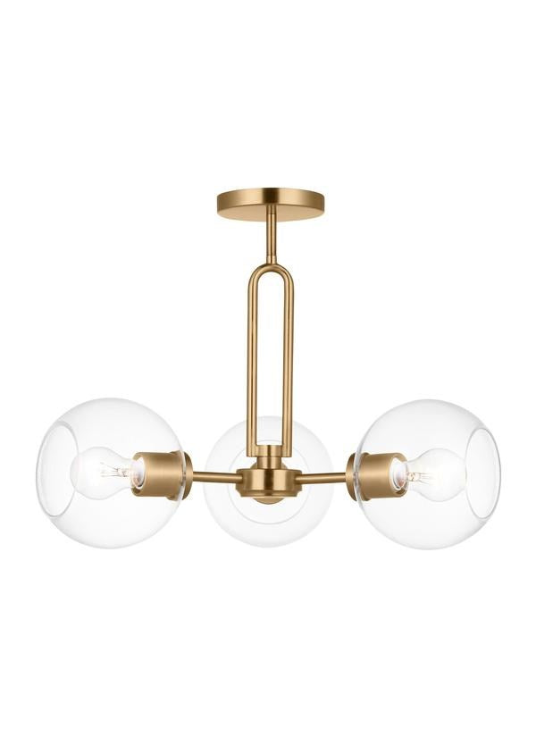 Three Light Semi-Flush Convertible Pendant by VC Studio Collection