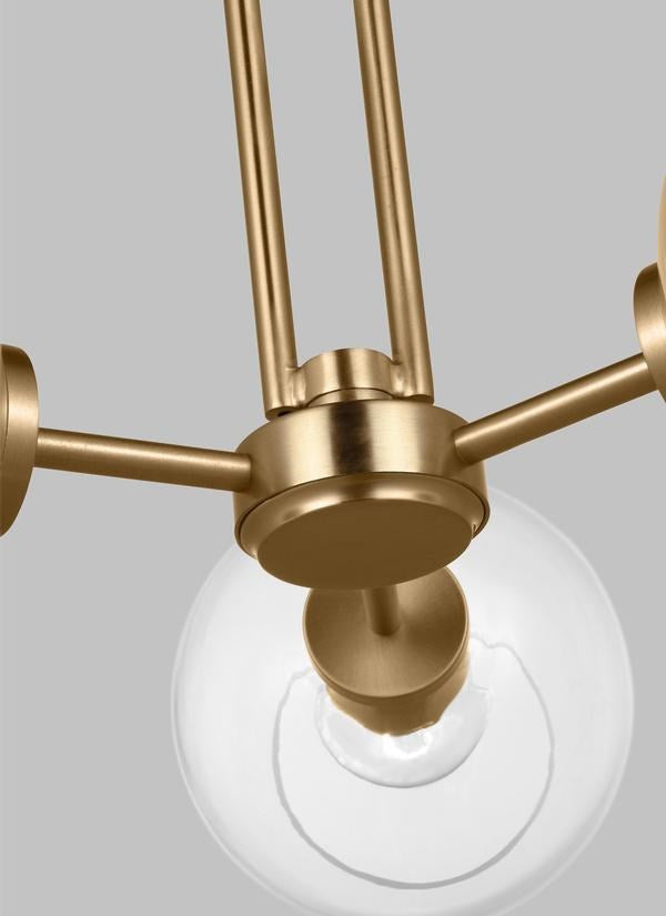 Three Light Semi-Flush Convertible Pendant