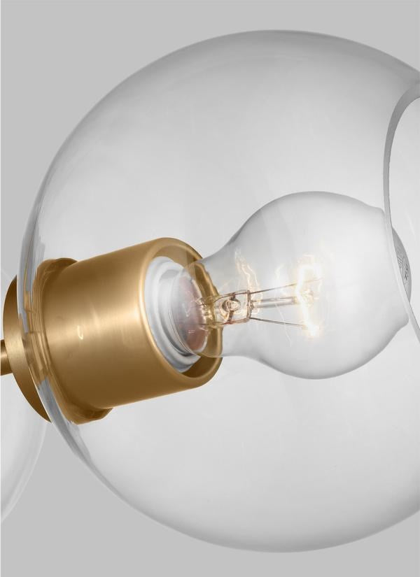 Three Light Semi-Flush Convertible Pendant