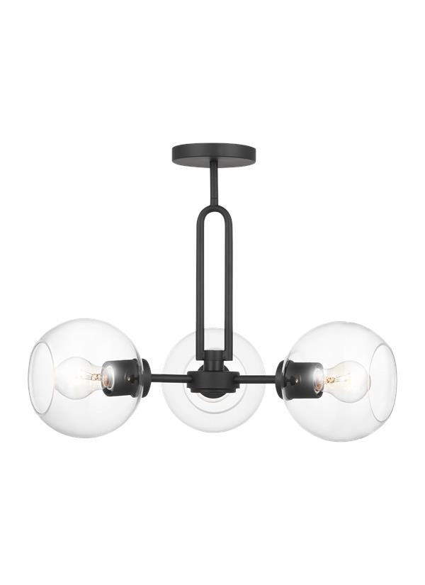 Three Light Semi-Flush Convertible Pendant by VC Studio Collection