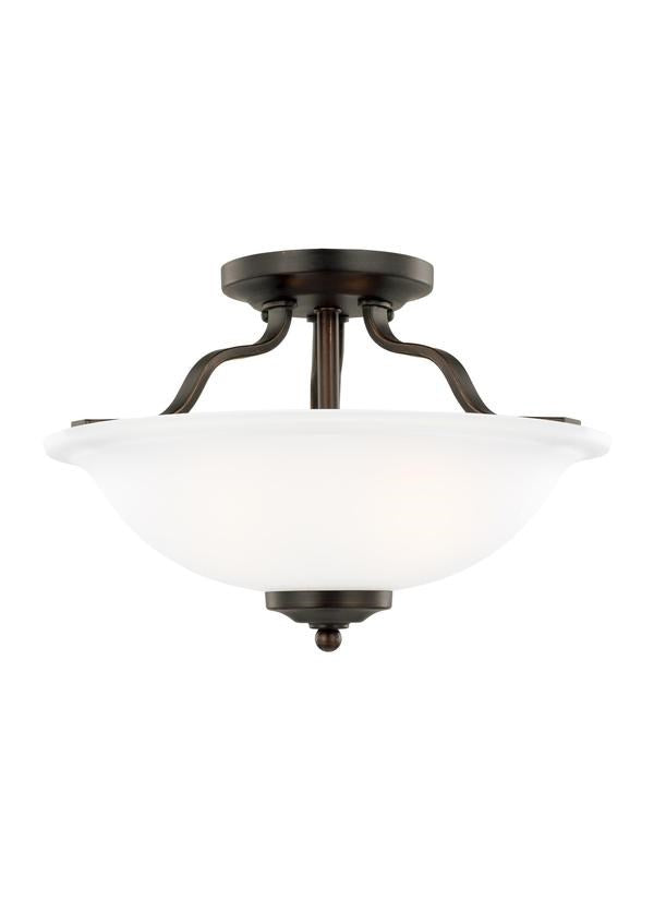 Two Light Semi-Flush