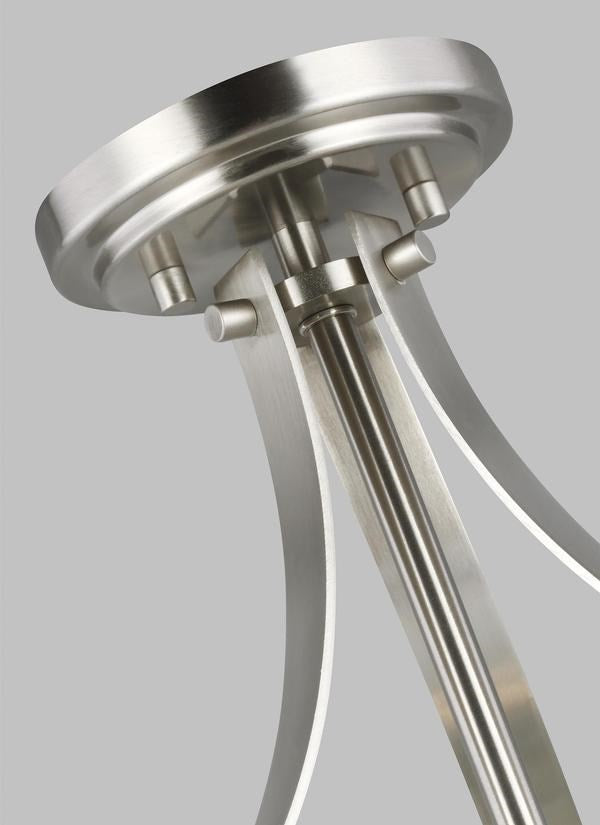 Three Light Semi-Flush Mount