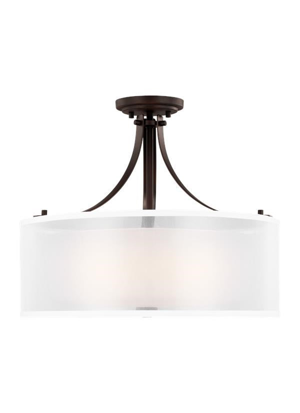 Three Light Semi-Flush Mount by Generation Lighting