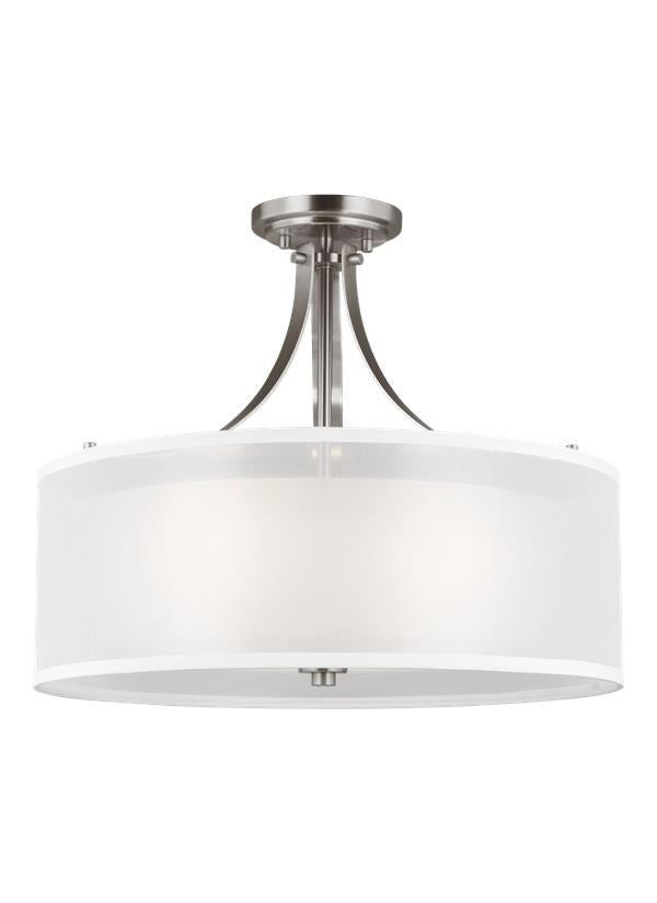 Three Light Semi-Flush Mount by Generation Lighting