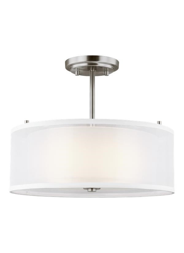 Two Light Semi-Flush Mount by Generation Lighting