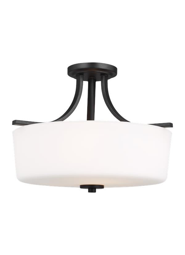 Three Light Semi-Flush Mount