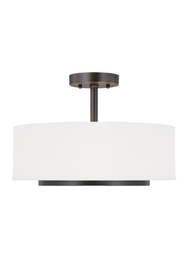 Two Light Semi-Flush Convertible Pendant by Generation Lighting