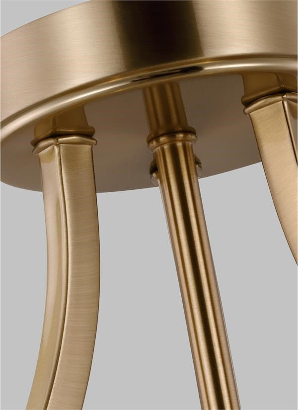 Medium Three Light Semi-Flush Convertible Pendant