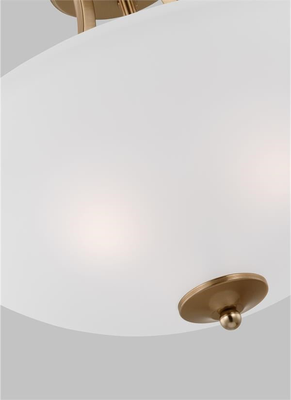 Medium Three Light Semi-Flush Convertible Pendant