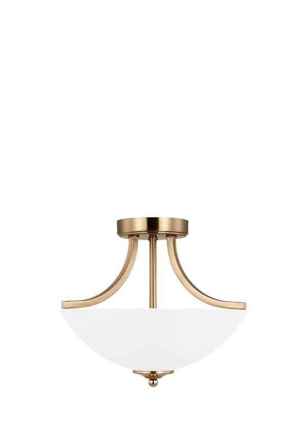Small Two Light Semi-Flush Convertible Pendant by Generation Lighting