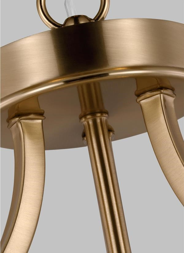 Small Two Light Semi-Flush Convertible Pendant
