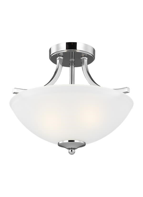 Small Two Light Semi-Flush Convertible Pendant by Generation Lighting