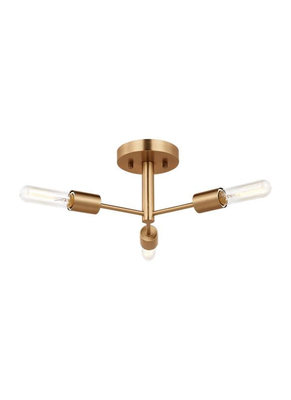Three Light Semi-Flush Mount
