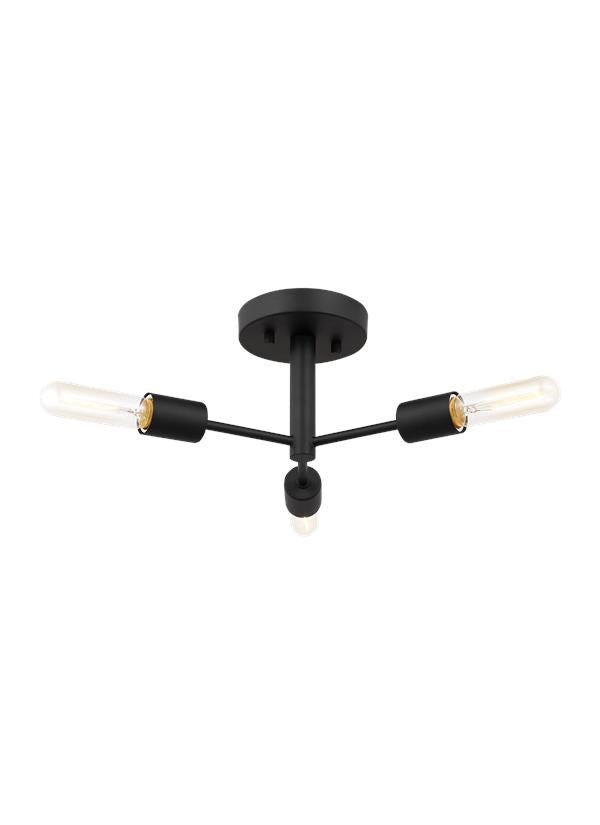 Three Light Semi-Flush Mount
