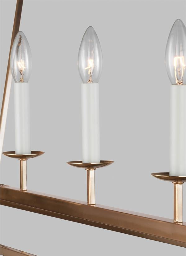 Five Light Medium Linear Chandelier