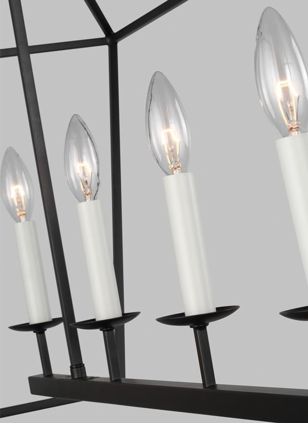 Five Light Medium Linear Chandelier