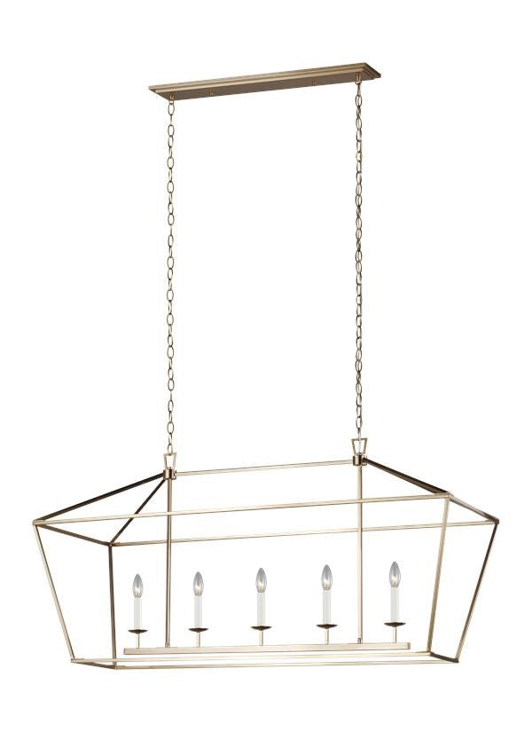Five Light Medium Linear Chandelier