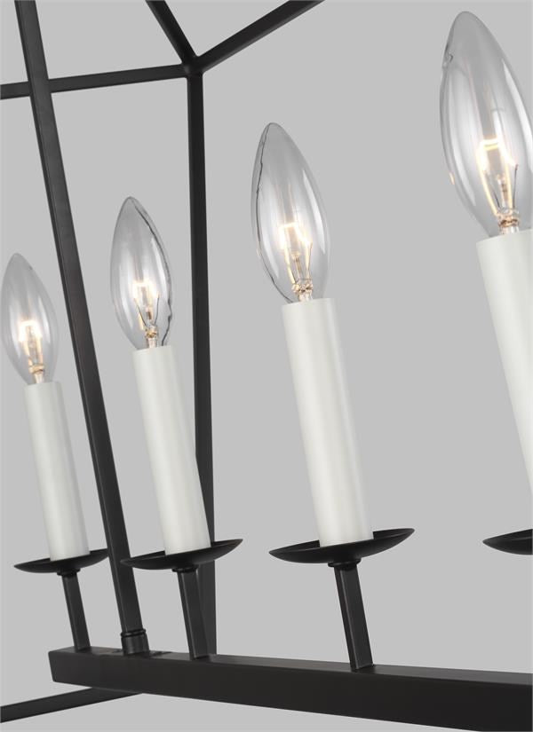 Five Light Medium Linear Chandelier