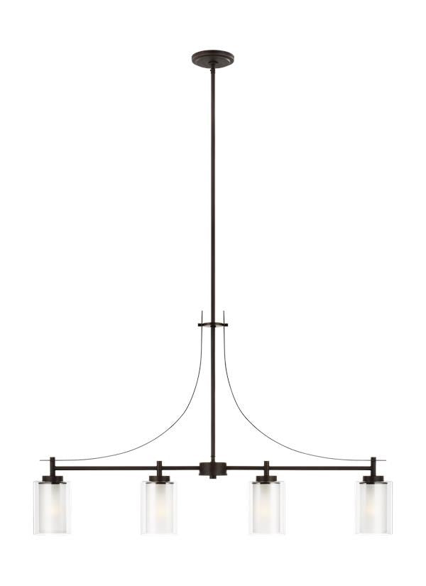 Four Light Island Pendant by Generation Lighting