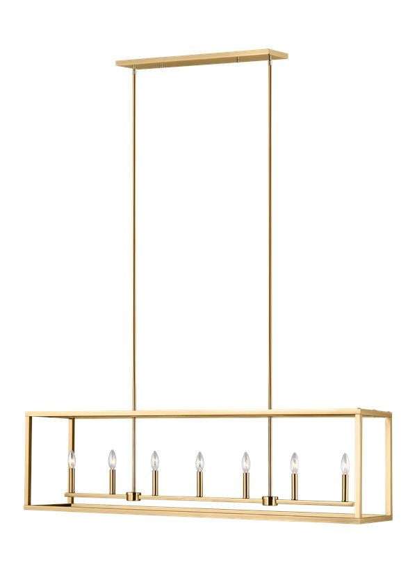 Long Seven Light Island Pendant by Generation Lighting