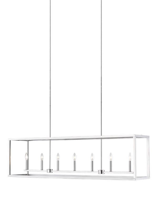 Long Seven Light Island Pendant by Generation Lighting