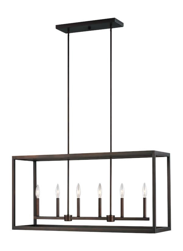 Six Light Island Pendant by Generation Lighting