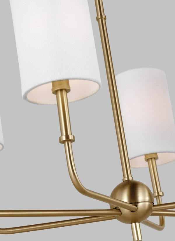 Six Light Linear Chandelier