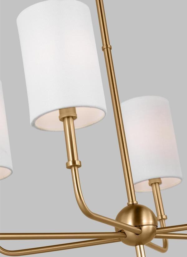Six Light Linear Chandelier