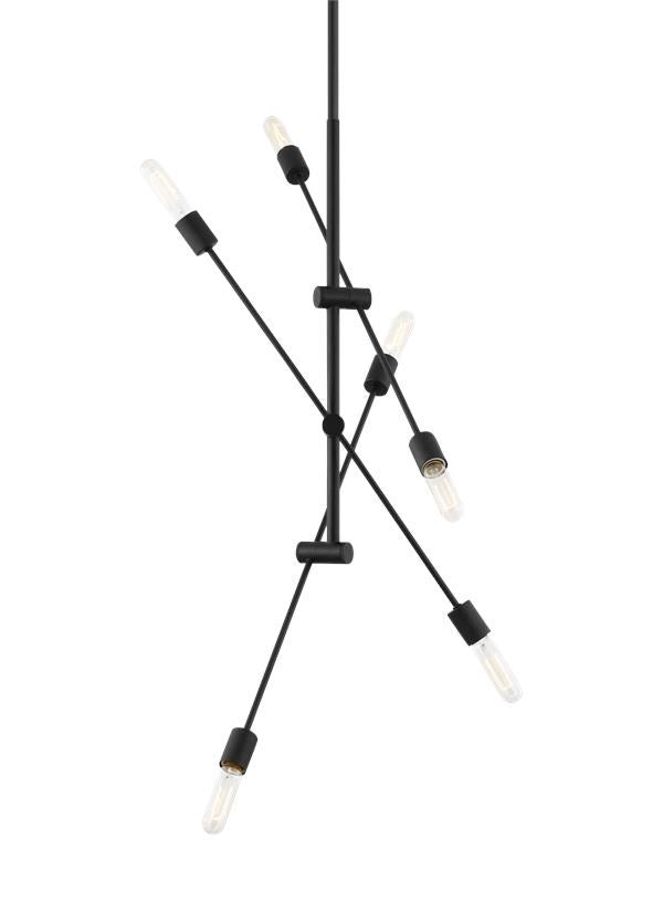 Six Light Large Chandelier