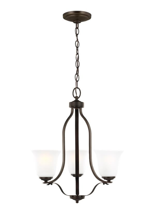 Three Light Chandelier by Generation Lighting