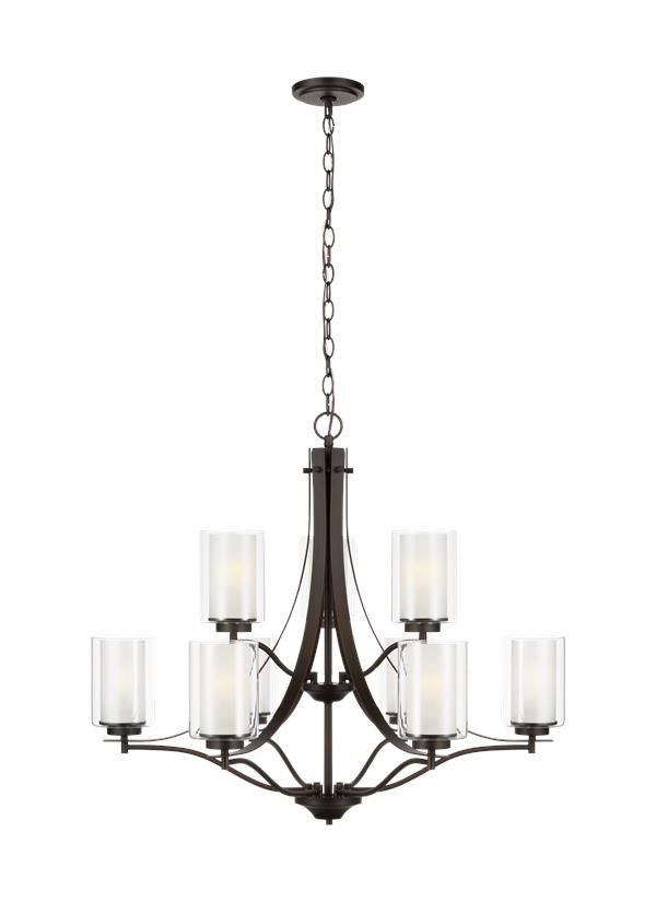 Nine Light Chandelier by Generation Lighting